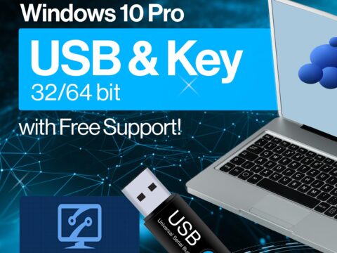 Windows 10 Professional 64 bit su USB con chiave di licenza