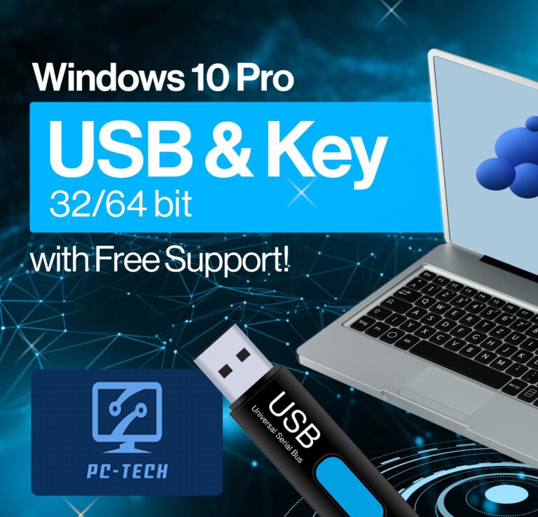 Windows 10 Professional 64 bit su USB con chiave di licenza