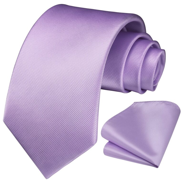 Enlision Set Cravatta Tinta Unita Uomo con Fazzoletto, Colori Multipli