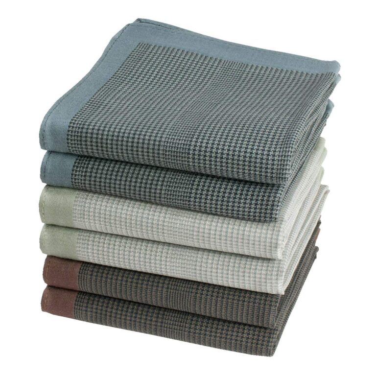 Merrysquare fazzoletti Stirling principe di Galles 100% cotone, 6 pezzi 40x40 cm