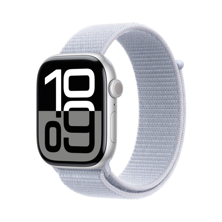 Apple watch Apple Watch Series 10 GPS 46mm Boîtier en Aluminium Argent avec Boucle Sport Nuee bleue