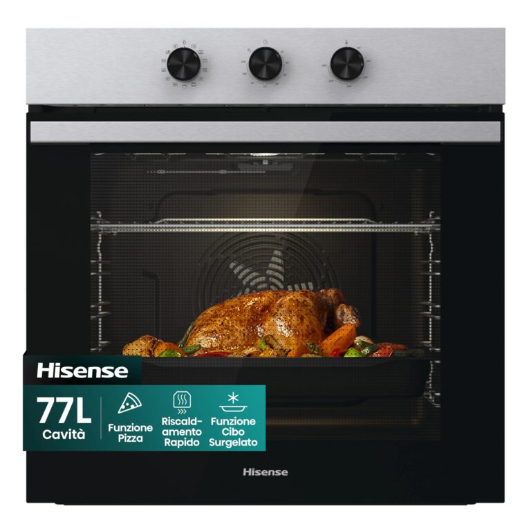 Hisense BI61111AX Forno da Incasso 77L con Steam Clean e Pizza 300°C