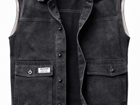 Harbrosrce Gilet in Denim Uomo Vintage Senza Maniche