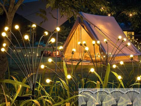 Luci Solari Lucciola per Giardino – Set da 4 pezzi IP65 10 LED