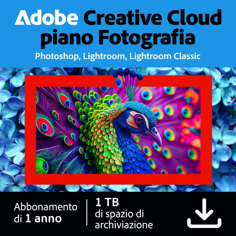 Adobe Creative Cloud Photography Standard 1 TB – 1 Anno