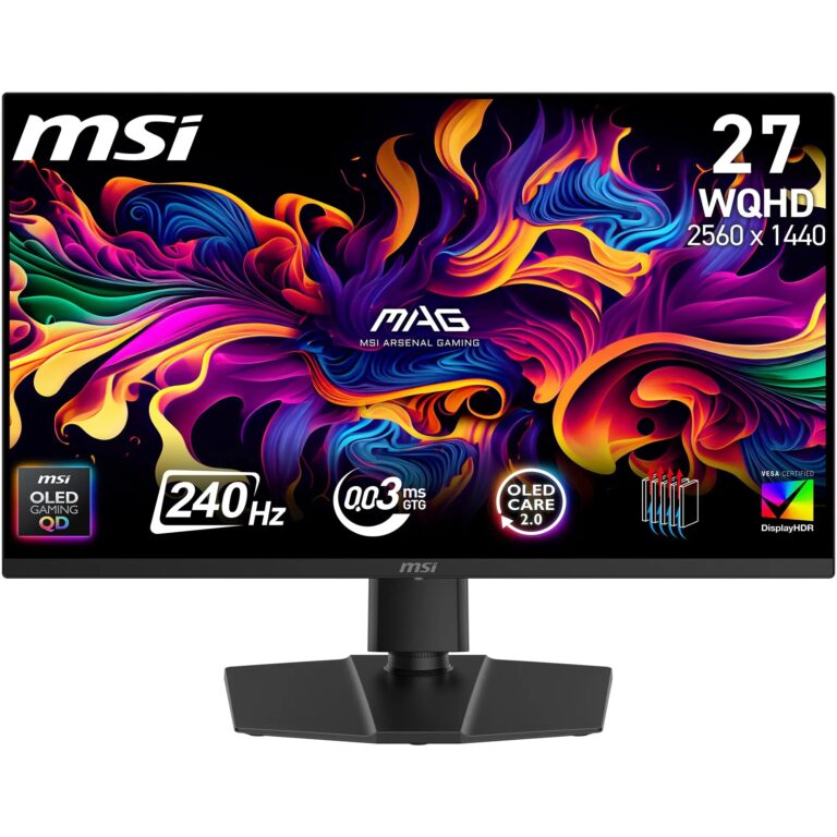 MSI MAG 273QP QD-OLED 26.5" WQHD 240Hz Gaming Monitor