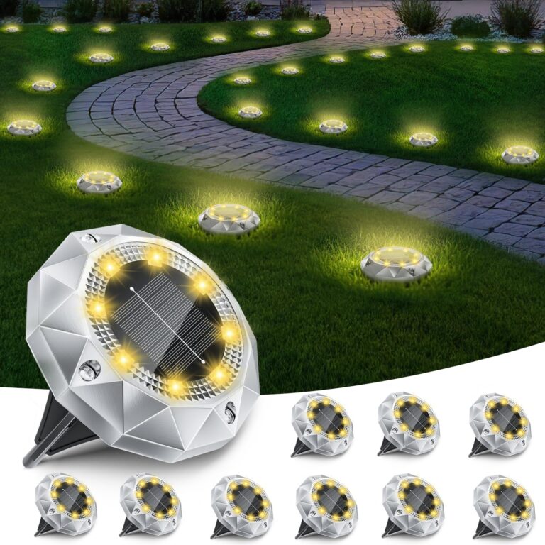 Faretti Solari da Incasso Giardino 10 Pezzi 8 LED IP65