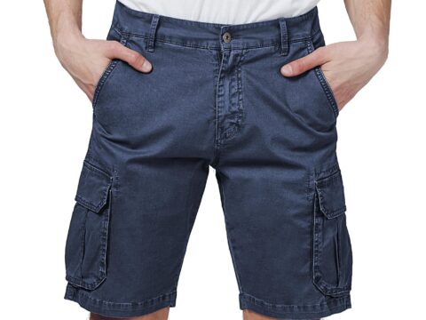 RE&X Jeans Couture Bermuda Cargo Uomo in Cotone Traspirante