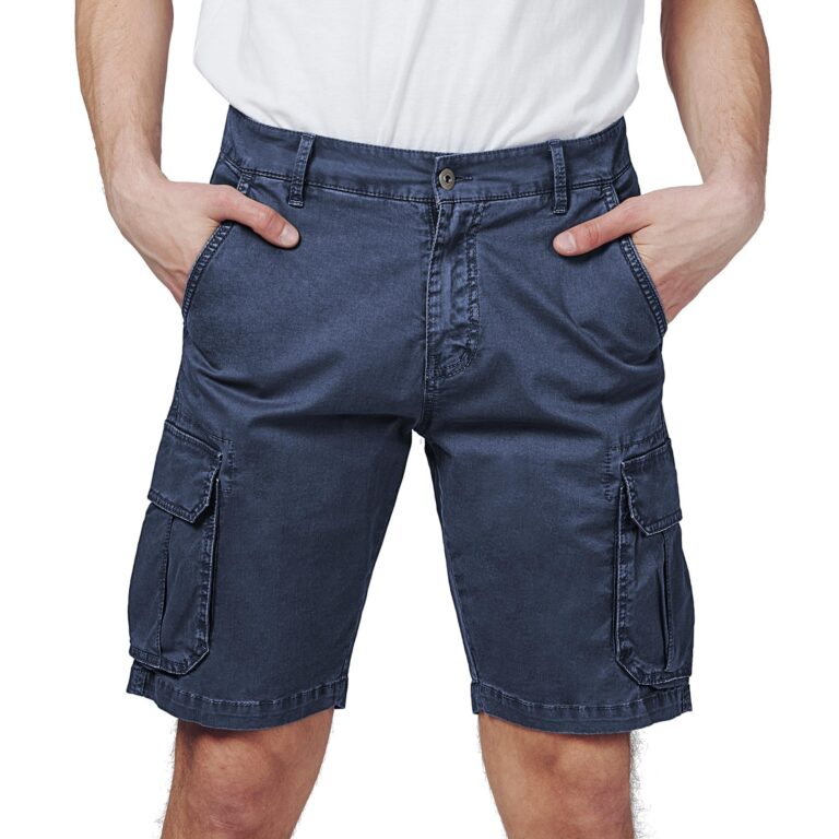 RE&X Jeans Couture Bermuda Cargo Uomo in Cotone Traspirante