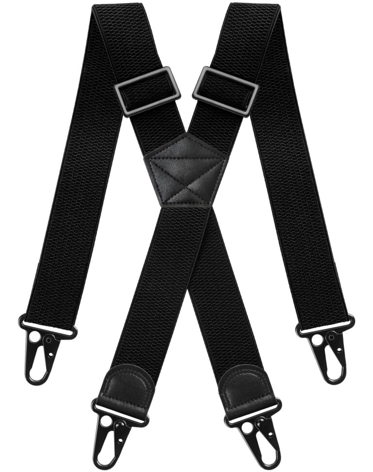 Gucass Bretelle uomo a X larghe 3,8 cm con fibbia antiscivolo in metallo