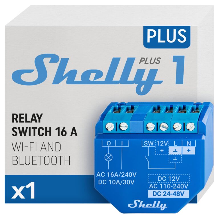 Shelly Plus 1 – Relè intelligente Wi-Fi e Bluetooth