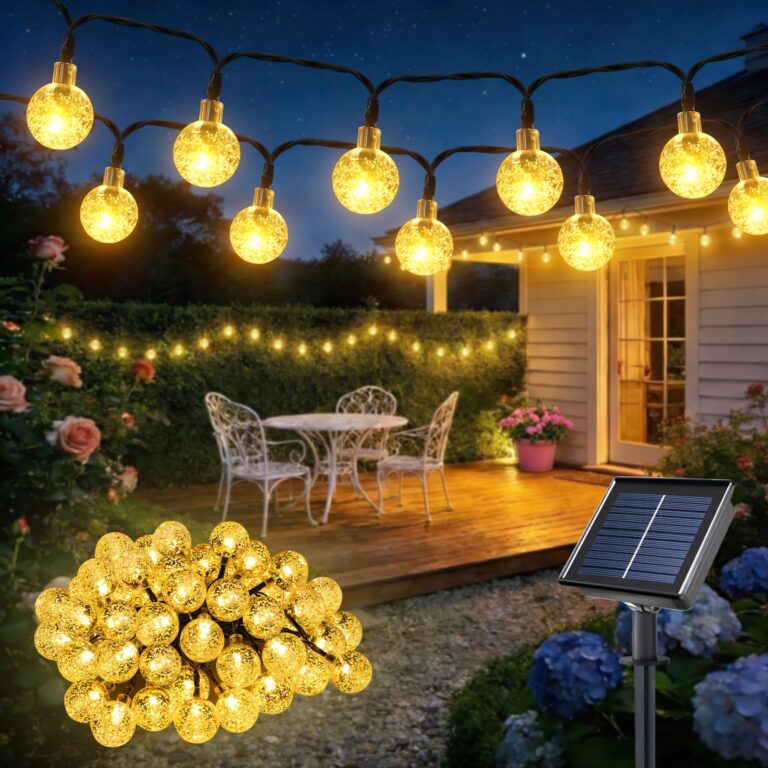HeiPard Catena Luminosa Esterno Solare 11m 60 LEDs, Luci Solari da Giardino con 8 Modalità e Memoria, IP65 Impermeabile, L...