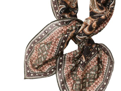 Prettystern Foulard seta e cotone 65×65 cm unisex