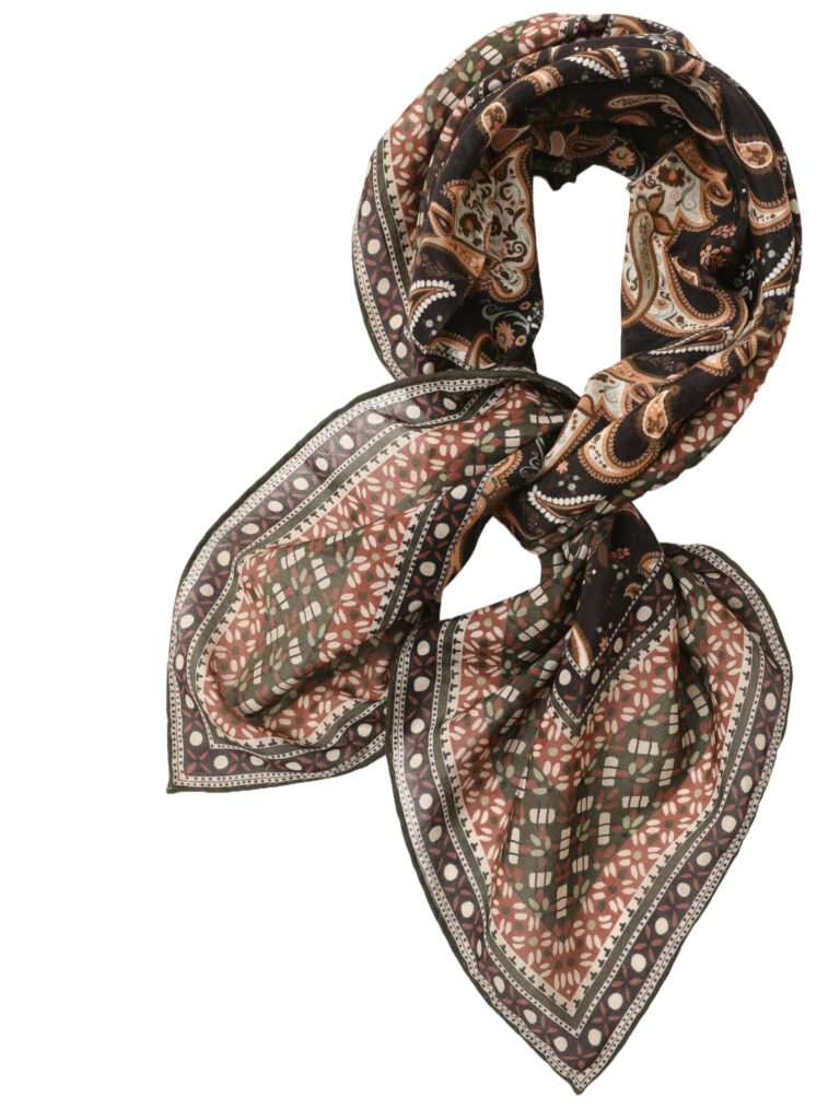 Prettystern Foulard seta e cotone 65x65 cm unisex