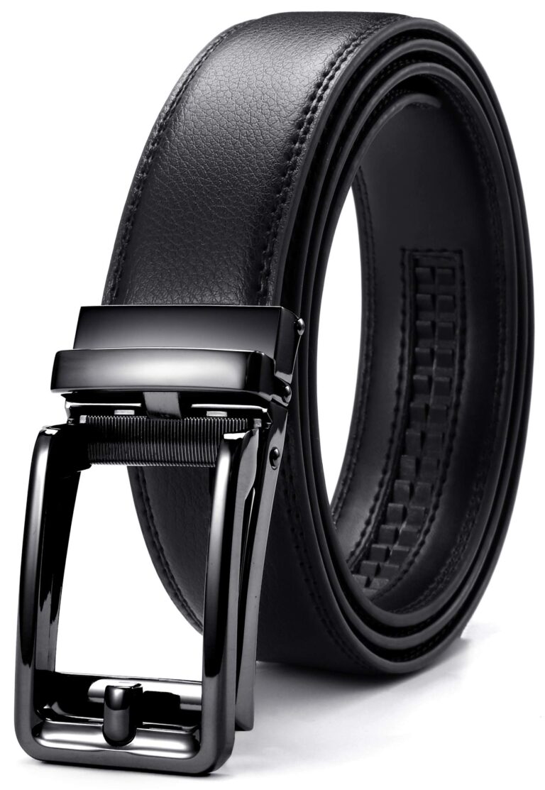 CHAOREN Cintura uomo in pelle con fibbia a cricchetto automatica 35 mm