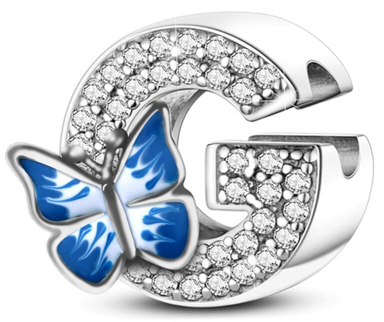 XWN Ciondolo lettere A-Z in argento 925 per bracciali Pandora