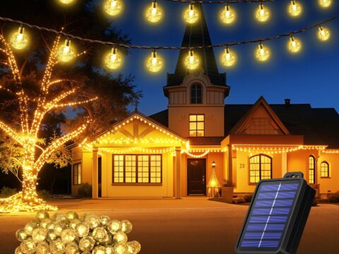 Realky Catena Luminosa Solare 100 LED 18m da Esterno