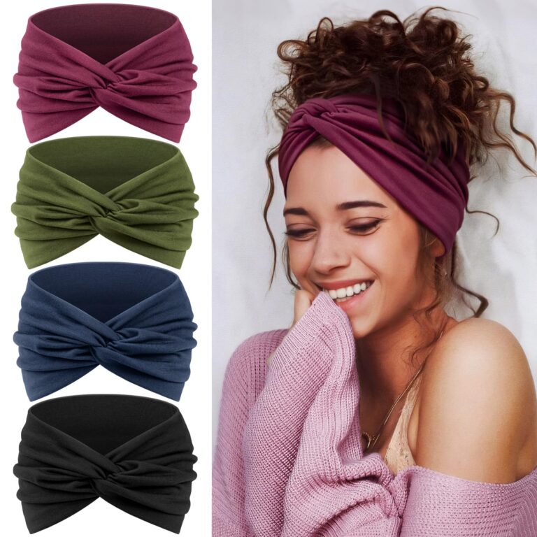 Tumurup Fasce capelli elastiche 7" per yoga e fitness - 4 pezzi