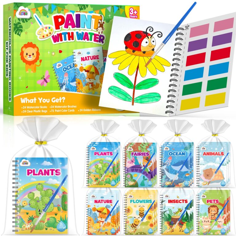 ZMLM Libri da Colorare gadget compleanno bambini, mini libri da colorare Carta per Pittura ad acqua per di 4-8anni Bambini...