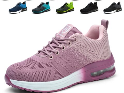 Hitopteu Scarpe Antinfortunistiche Leggere Punta in Acciaio Traspiranti Unisex