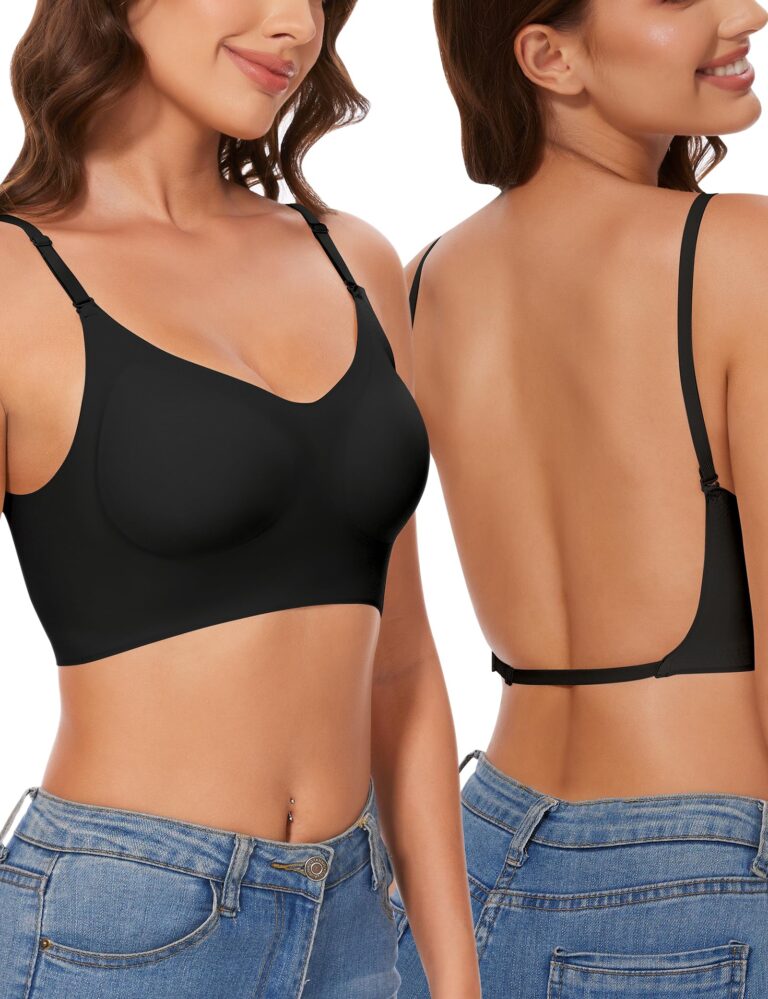 Kiiwah Reggiseno Senza Ferretto Schiena Scoperta in Seta Ghiacciata