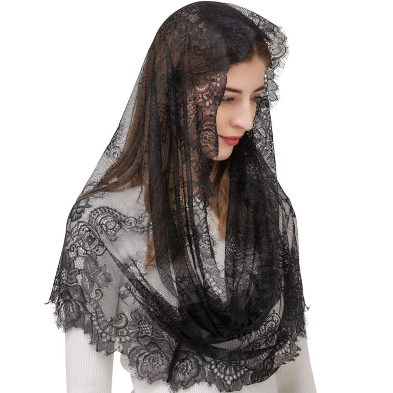 runrayay Velo di Pizzo Nero Infinity in Stile Spagnolo