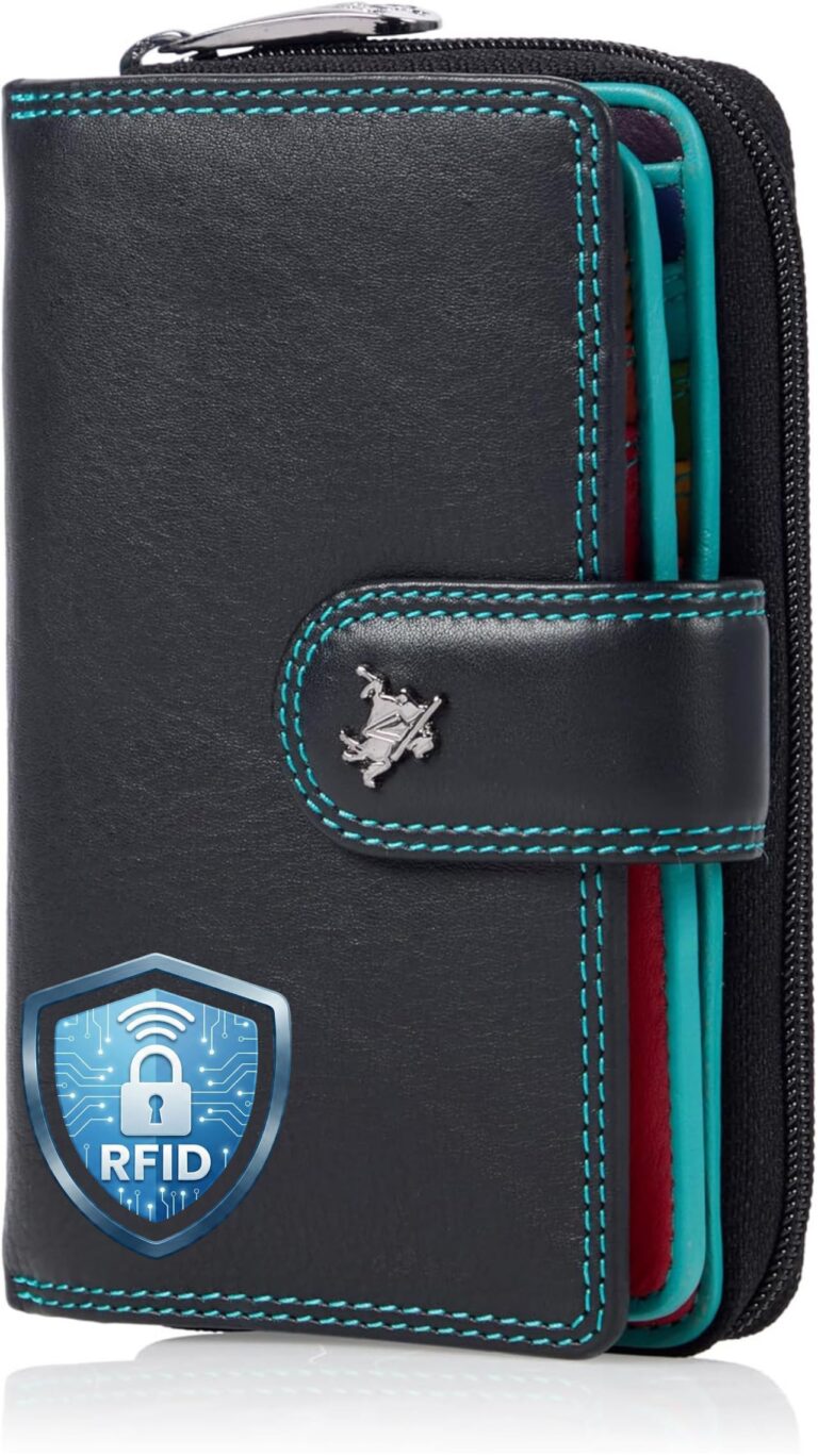 Visconti Portafoglio Donna in Vera Pelle RFID con Portamonete