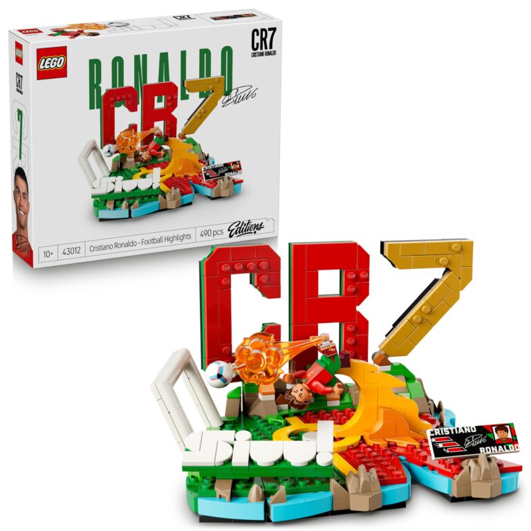 LEGO Editions Cristiano Ronaldo – Football Highlights Toy - 3D Display Model Kit w/Collectible Minifigure - Kids' Room Dec...