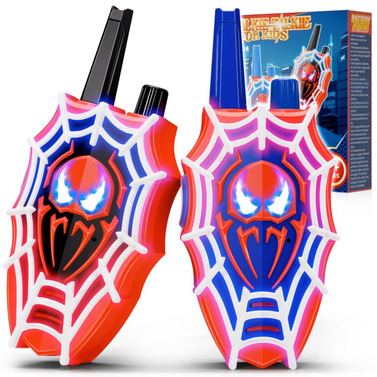 Mirthigig Walkie Talkie Bambini, Ragnatela con Luci e Occhi Lampeggianti, Giocattolo Gioco Bambino 3 4 5 6 7 8 Anni, Gioca...