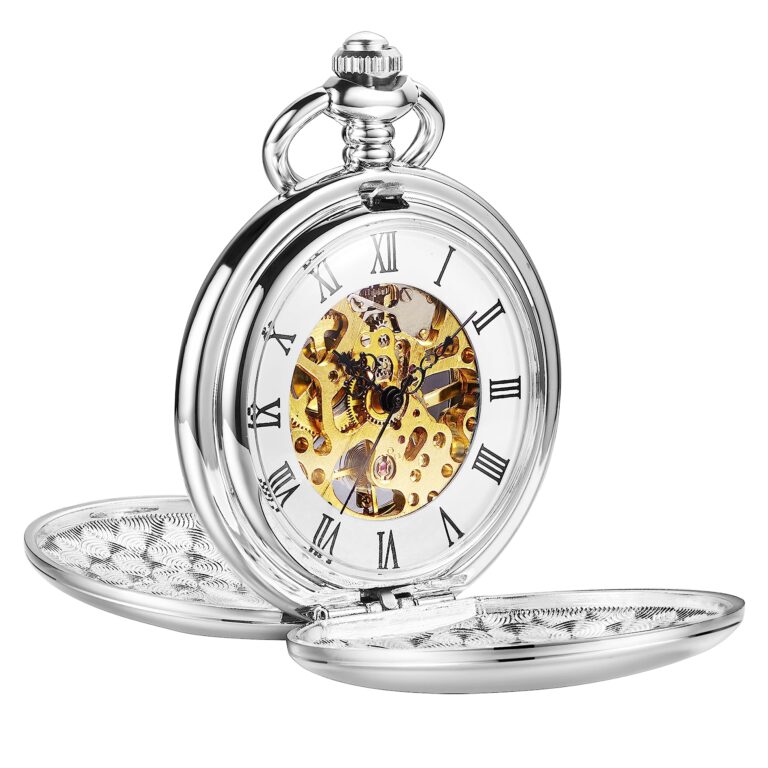 ShoppeWatch Orologio da Tasca Meccanico a Carica Manuale con Catena