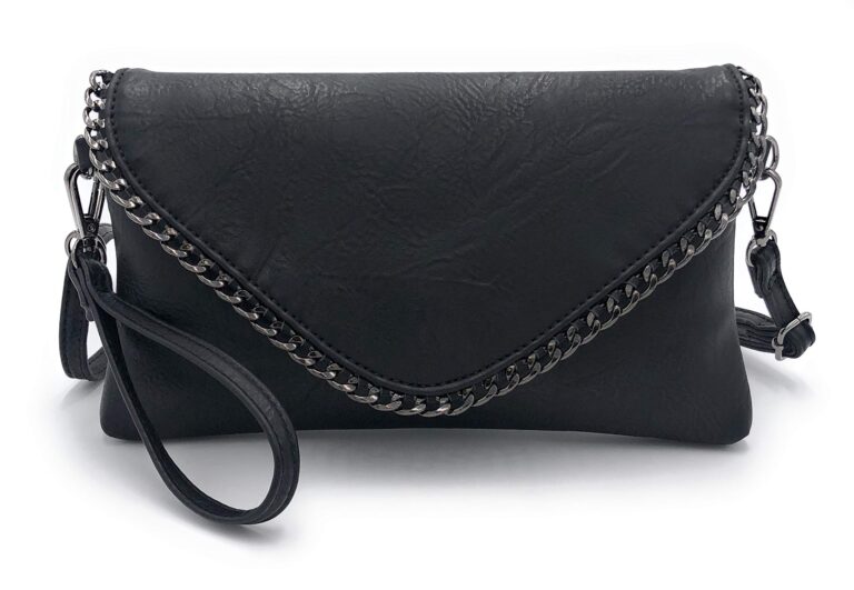 ELIOX Pochette Donna Elegante con Catena in Pelle Sintetica