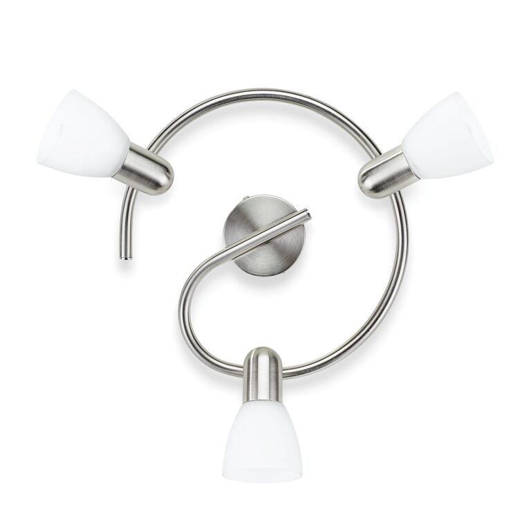Philips Lighting Burlap, Lampada a Faretti, a Spirale, 40watt, 3 Luci Orientabili, Grigio