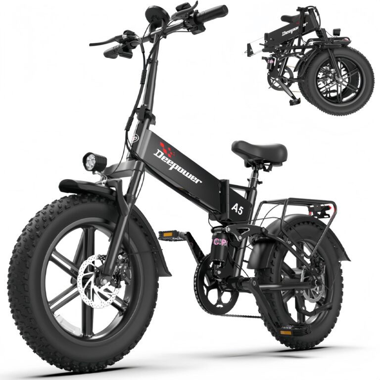 Bici Elettrica Pieghevole per Adulti, Batteria Estraibile 48V 15.6Ah, Autonomia 110KM, Motore Coppia 85 N·m, Pneumatici Fa...
