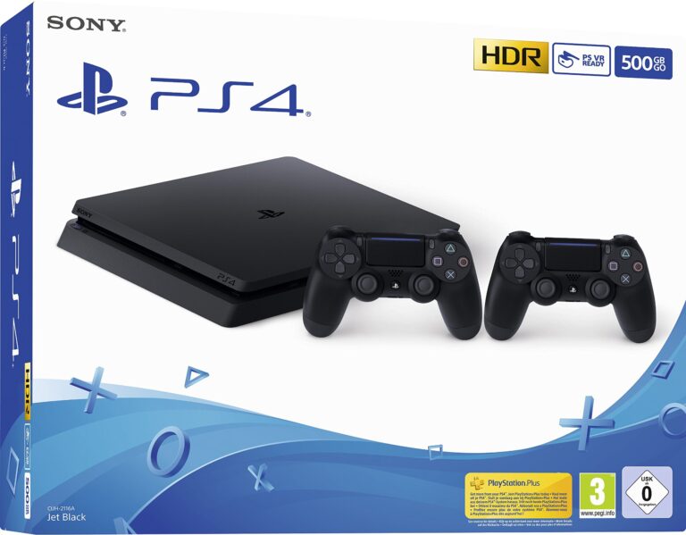 PS4 Slim 500GB Jet Black con 2 Controller