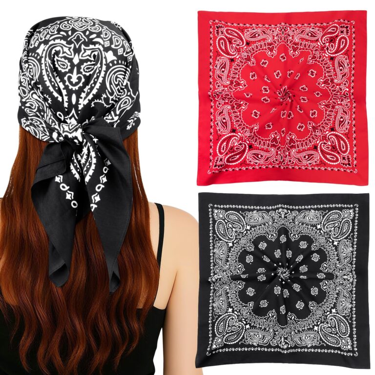 MELLIEX Bandana Cotone Paisley 70x70 Unisex - 2 Pezzi