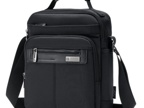 SPAHER Borsa Tracolla Uomo Impermeabile con Tasca Tablet