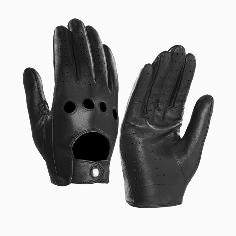 MGGMOKAY Guanti da guida in pelle touchscreen, sfoderati