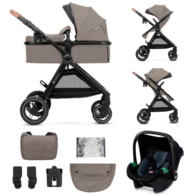 Kinderkraft ESME Trio passeggino neonati 3 in 1 fino 26 kg, con Ovetto I-SIZE 40-75 cm, Carrozzina reversibile fronte mamm...
