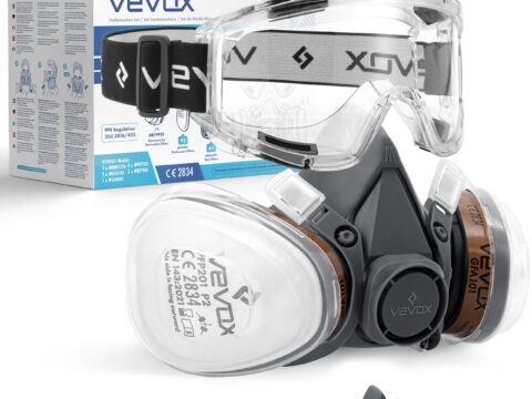 VEVOX Maschera respiratoria con filtro A1P2 per verniciatura