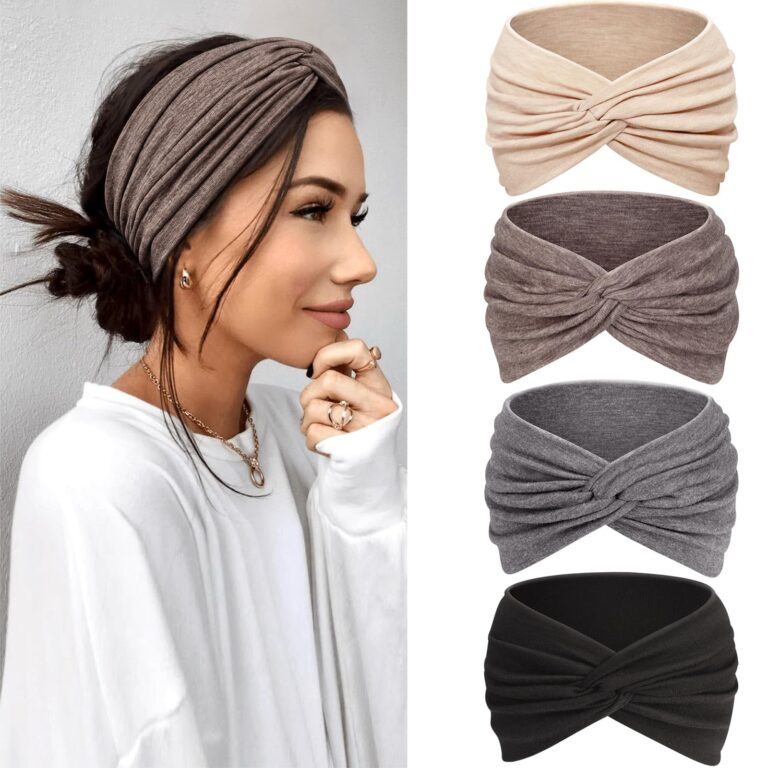 Kavya Cerchietti Capelli Donna 4 Pezzi Extra Large Elastici Boho