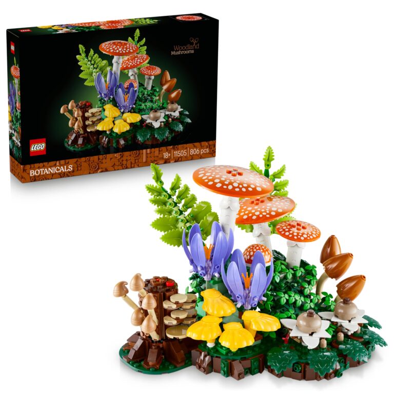LEGO Botanicals Funghi del Bosco - Set di Piante Artificiali per Adulti con un Fungo Velenoso e Fiori Finti - Decorazione ...