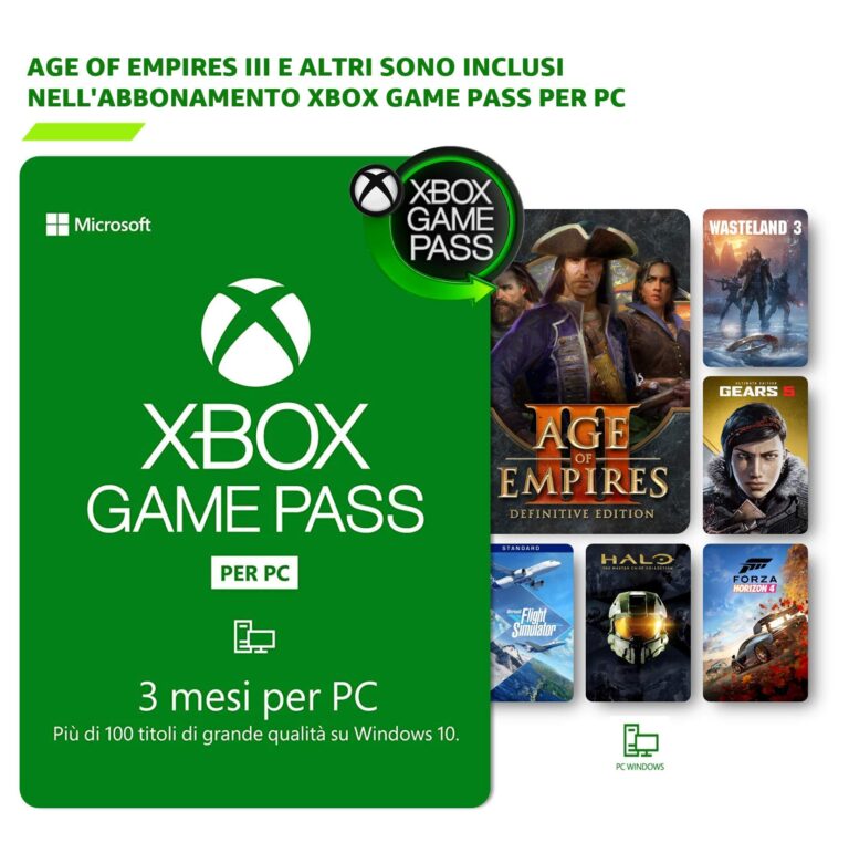 Xbox Game Pass per PC 3 mesi – Codice download Windows