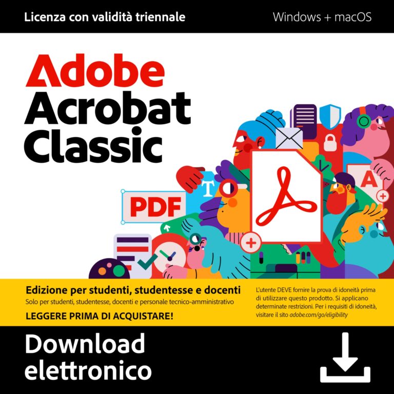 Adobe Acrobat Pro 2024 – Licenza 3 anni per studenti e docenti
