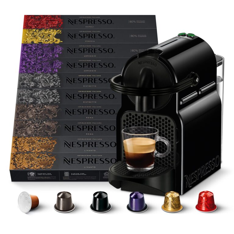 Nespresso MACCHINA INISSIA E 100 CAPSULE – Inissia EN80B Macchina Caffè di De’Longhi con 100 Caps...
