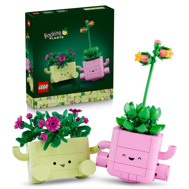 LEGO Botanicals Piante Dondolanti - Set di Fiori Artificiali con 2 Piante Finte e 2 Vasi Color Pastello - Decorazione da C...