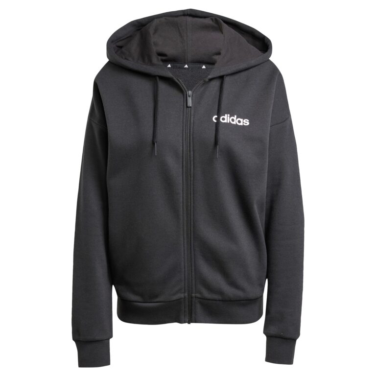 Adidas Essentials Linear Felpa Donna con Zip Intera e Cappuccio