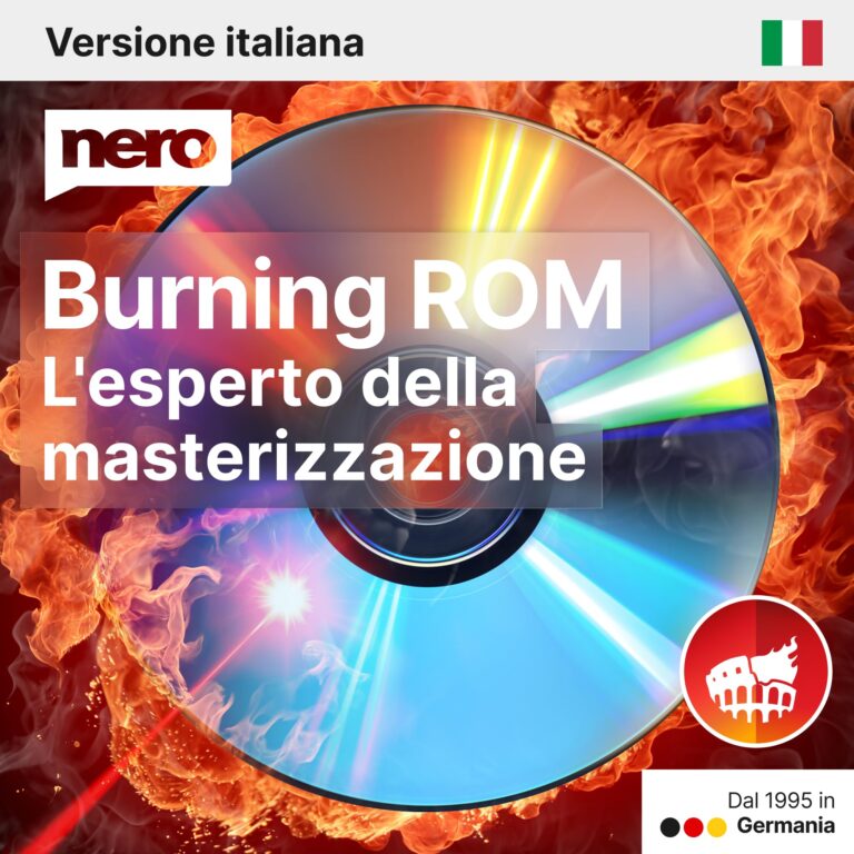 Nero Burning ROM 2026 – Software Masterizzazione CD DVD Blu-ray con Licenza