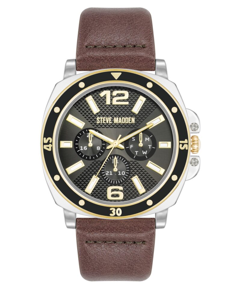 Steve Madden Orologio Uomo con Cinturino Fashion