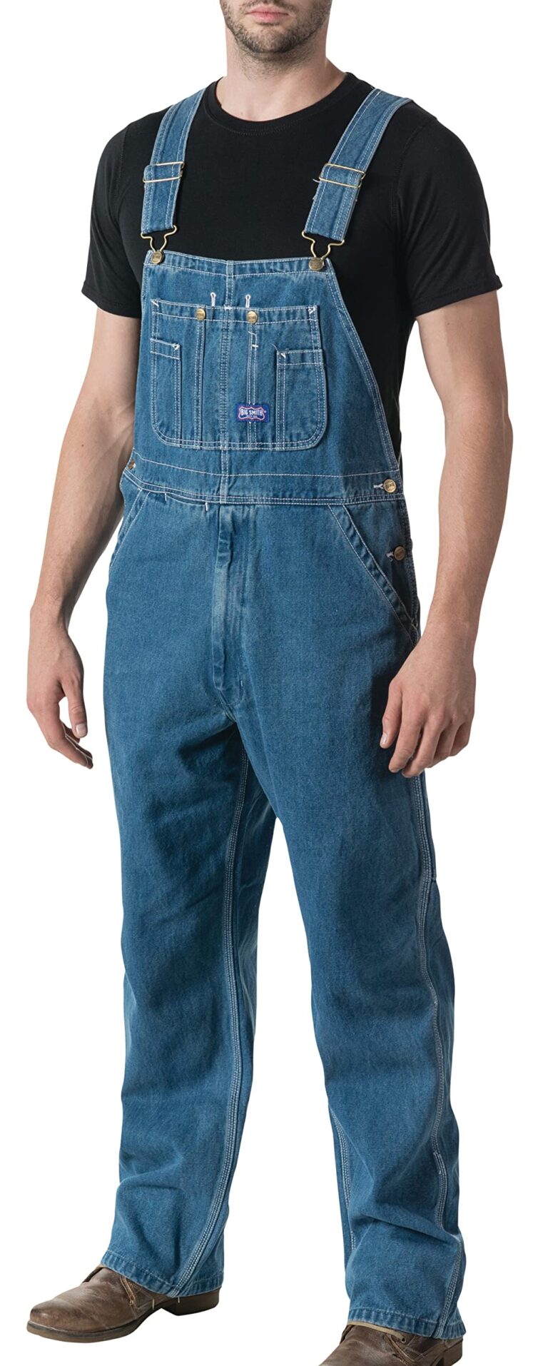 Big Smith Liberty Salopette Denim Stonewashed Uomo