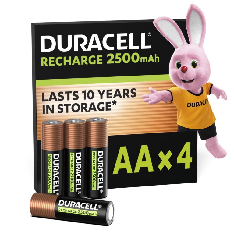 Duracell Batterie Ricaricabili AA 2500 mAh, confezione da 4